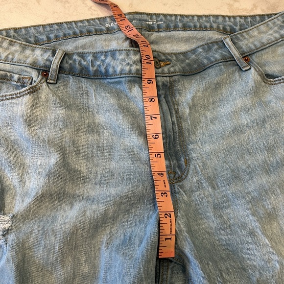 Old Navy Mid Rise Light Wash Leif Super Flare Jeans Size 18 Plus Distressed Boho - Picture 8 of 15